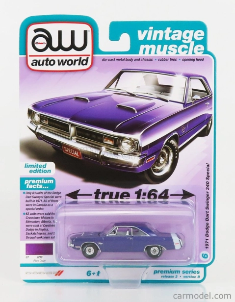 Autoworld Pontiac Set Assortment 6 Vintage Muscle Cars Pieces 1:64 Různé