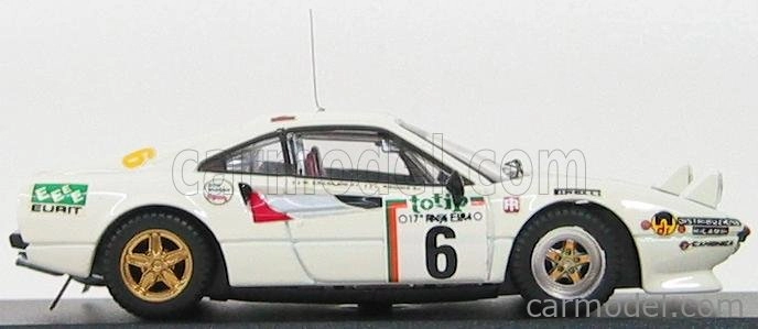 Najlepší model Ferrari 308 Gtb N 6 Rally Elba 1985 Roggia - Ercolani 1:43 White