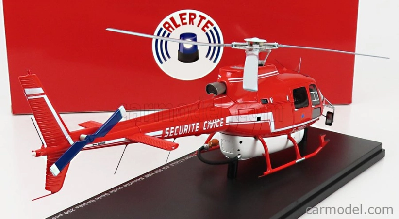 Alerte Aerospatiale As 350 Hbe Helicopter Securite Civile 1979 1:43 Red