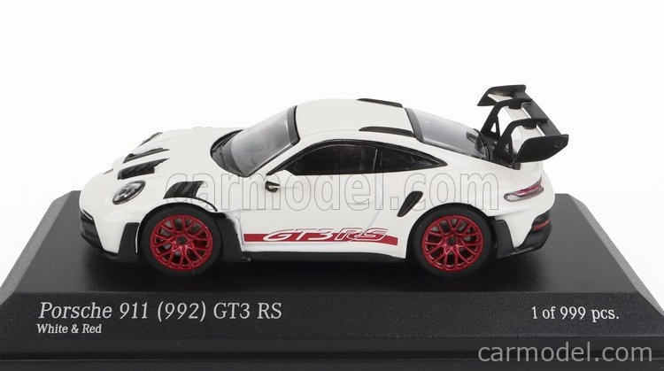 Minichamps Porsche 911 992 Gt3 Rs Coupe 2022 1:64 bielo-červená