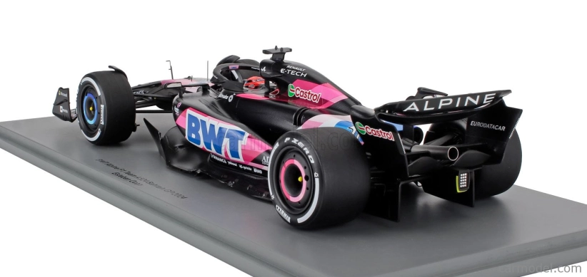 Spark-model Alpine F1 A524 Team Bwt Alpine N 31 Bahrain Gp 2024 Esteban Ocon 1:18 Black Blue Pink