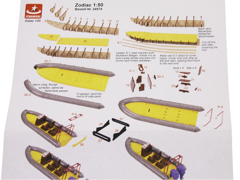 Türkmodel Zodiac nafukovací čln 1:50 kit