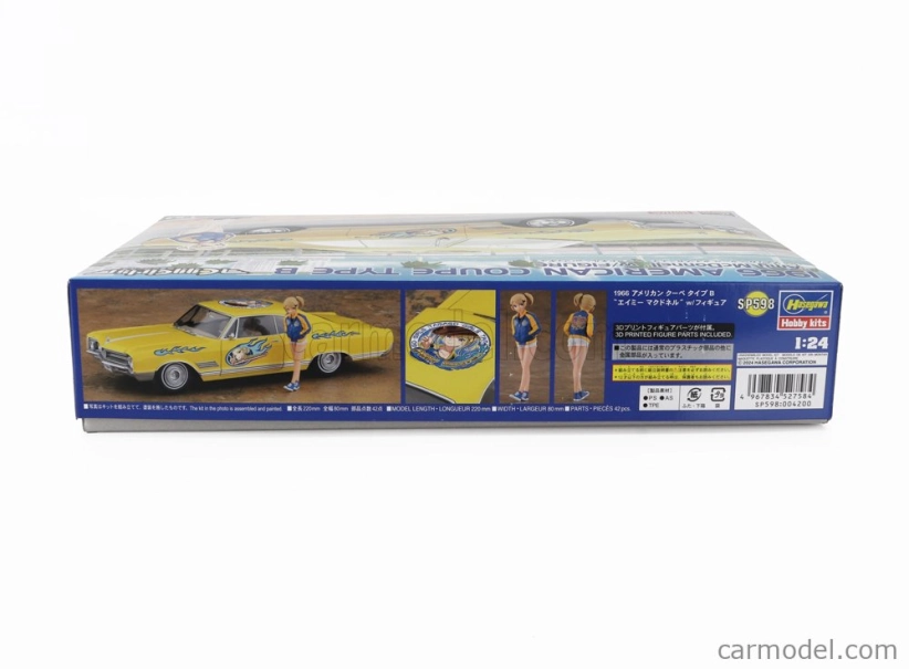 Hasegawa Pontiac American Coupe Type B s figúrkou Amy Mcdonnell 1966 1:24 /