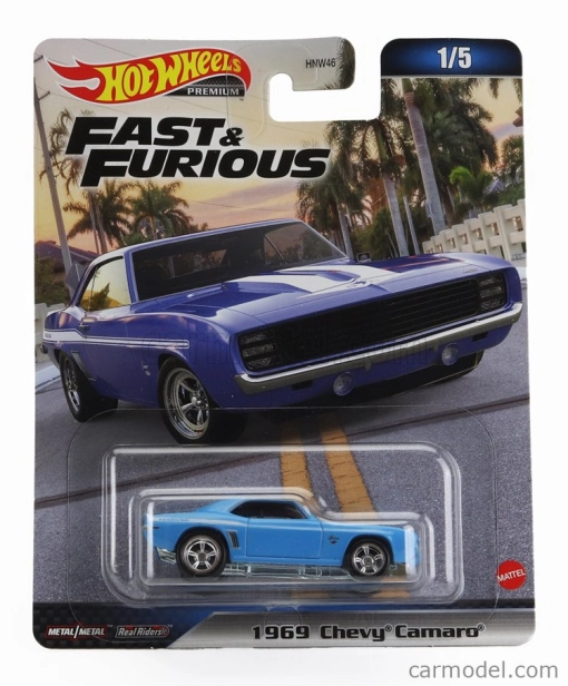 Mattel hot wheels Chevrolet Camaro Yenko Sc 1969 - Fast & Furious Ii (2003) 1:64 Light Blue