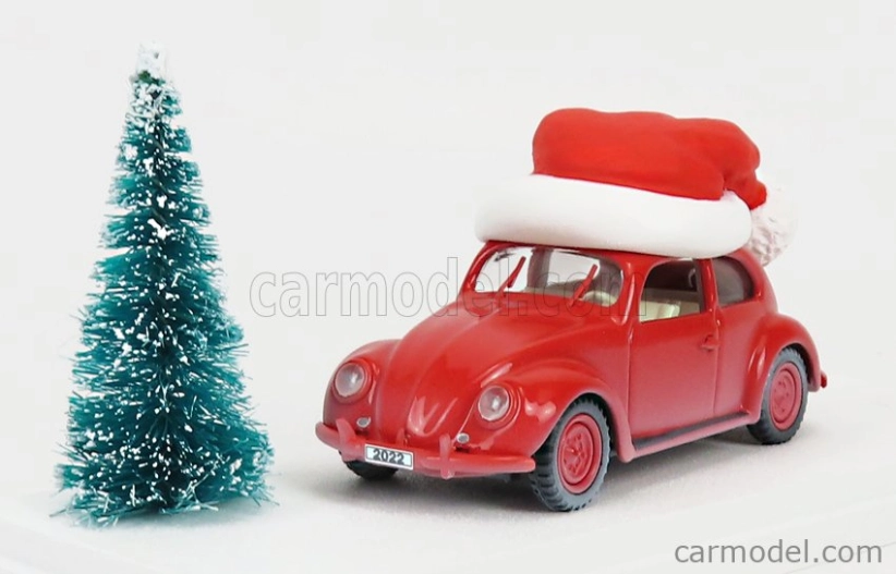 Rio-models Volkswagen Beetle Maggiolino 1958 - Christmas Edition 2022 - Natale 2022 1:43 Red