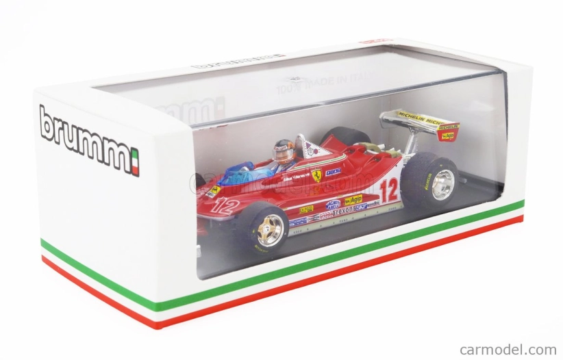Brumm Ferrari F1 312t4 N 12 2nd Gp French Gp 1979 Gilles Villeneuve - With Driver Figure 1:43 Red
