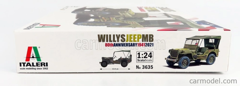 Italeri Jeep Willy Mb Us Army Soft-top 1942 1:24 /