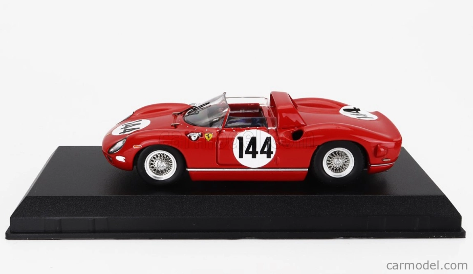 Umelecký model Ferrari 275p Spider Ch.0820 N 144 Víťaz 1000km Nurburgring 1964 Ludovico Scarfiotti - Nino Vaccarella 1:43 Červená