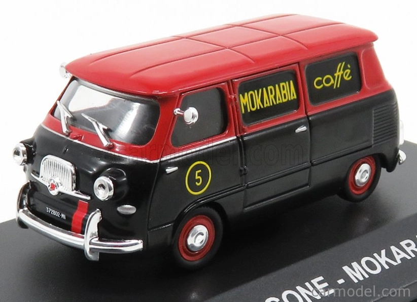 Edicola Fiat 600 Coriasco (multipla) Mokarabia Caffe' 1958 1:43 Čierna červená