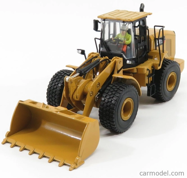 Dm-models Caterpillar Cat950gc Ruspa Gommata - Scraper Tractor Wheel Loader 1:50 Žlutá Černá