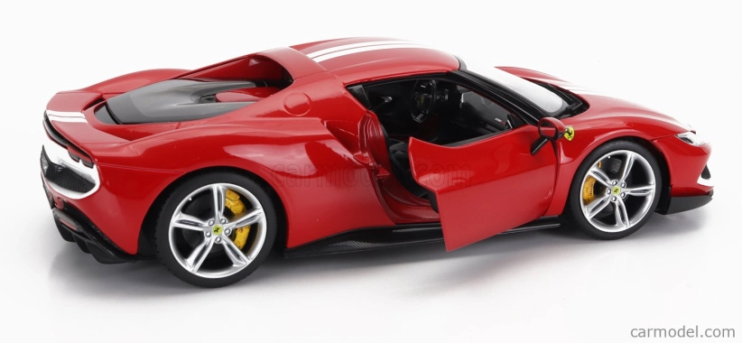 Bburago Ferrari 296 Gtb Assetto Fiorano 2022 1:18 červeno-biela