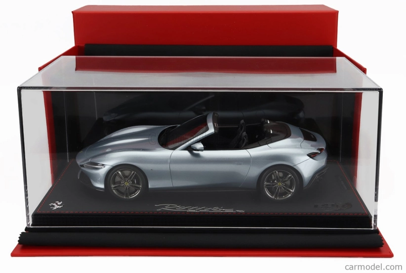 Bbr-models Ferrari Roma Spider Open 2020 - Con Vetrina - With Showcase 1:18 Grigio Alloy - Šedá