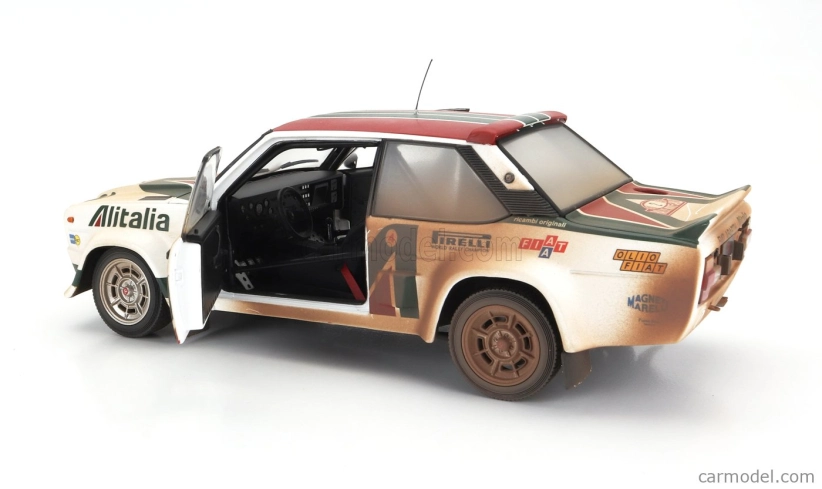 Kyosho Fiat 131 Abarth Alitalia (dirty And Night Version) N 2 4th Rally Montecarlo 1978 Walter Rohrl - Christian Geistdorfer 1:18 Bílá Zelená Červená