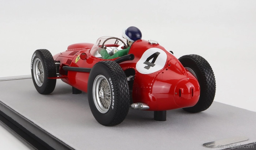 Tecnomodel Ferrari F1 Dino 246 N 4 Winner French Gp Mike Hawthorn (s figúrkou pilota) Majster sveta 1958 1:18 Červená