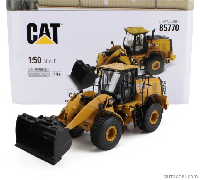 Dm-models Caterpillar Cat950 Ruspa Gommata - Scraper Tractor Wheel Loader 1:50 Žlutá Černá