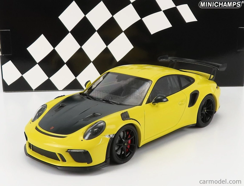 Minichamps Porsche 911-2 Gt3 Rs Coupe 2019 - čierne disky 1:18 žltá