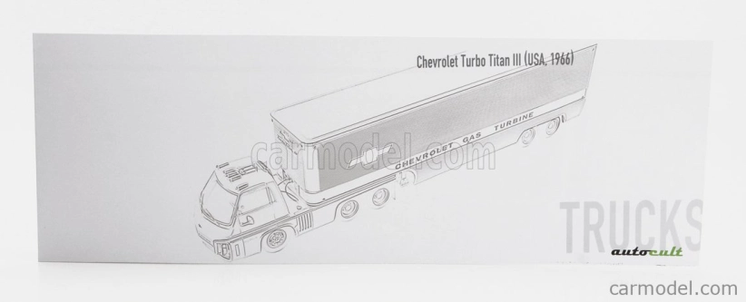 Autocult Chevrolet Titan Iii Turbo Truck Car Transporter Usa 1966 1:43 Silver