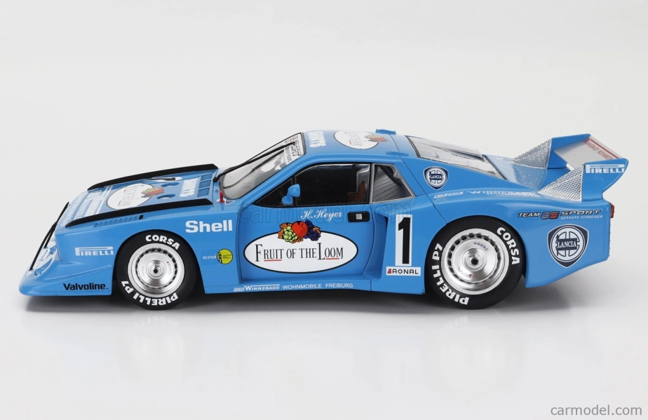 Mcg Lancia Beta Montecarlo Turbo Gr.5 Team Gs Sport Fruit Of The Loom N 1 Grc Adac Supersprint Nurburgring 1981 Hans Heyer 1:18 biela svetlomodrá