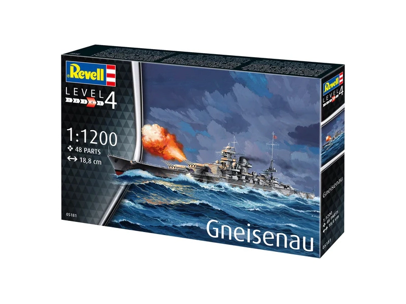 Revell Battleship Gneisenau (1:1200) (štartovacia súprava)