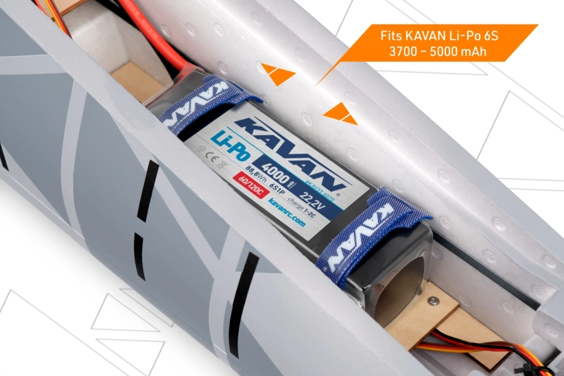 RC letadlo KAVAN L-39 Skyfox 1088mm, šedá
