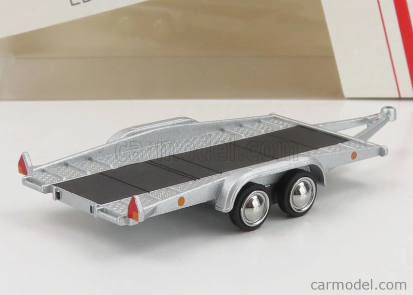 Schuco Accessories Carrello Trasporto Auto 2-assi - Car Transporter Trailer - Car Not Included 1:64 Stříbrná Černá