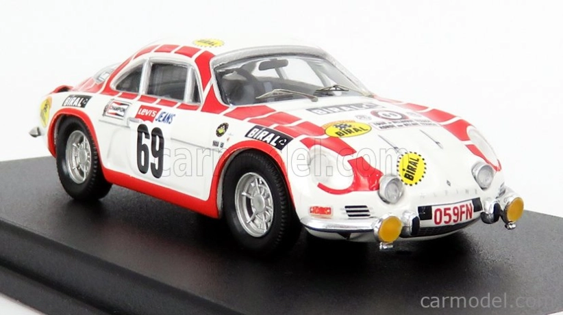 Trofeu Renault Alpine A110 N 69 Tour De Belgique 1971 H.delbar - C.collaer 1:43 Bílá Červená