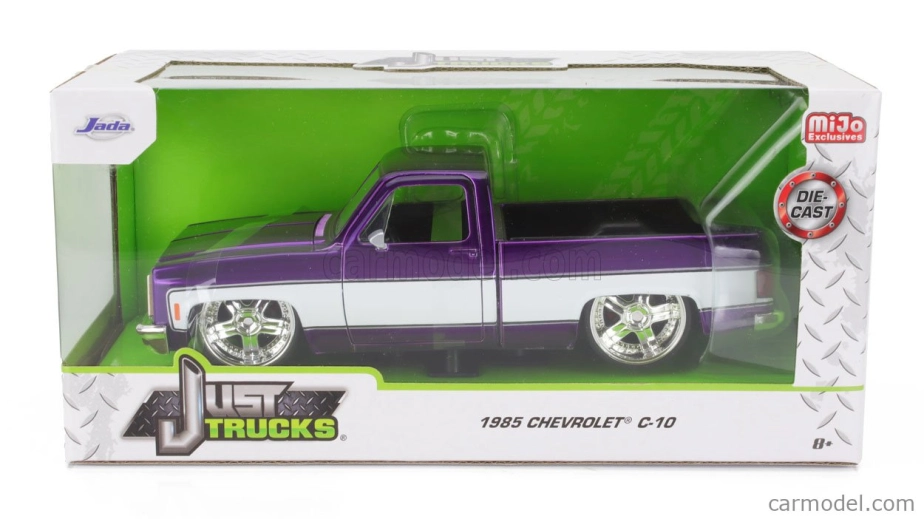 Jada Chevrolet C-10 Pick-up Custom 1985 1:24 Purple White