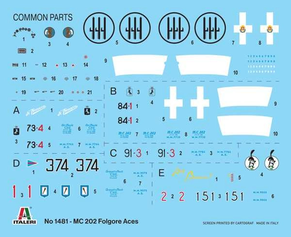 Italeri Macchi Mc.202 Folgore Wwii - Italian Army 1940 - Military Airplane 1:72 /