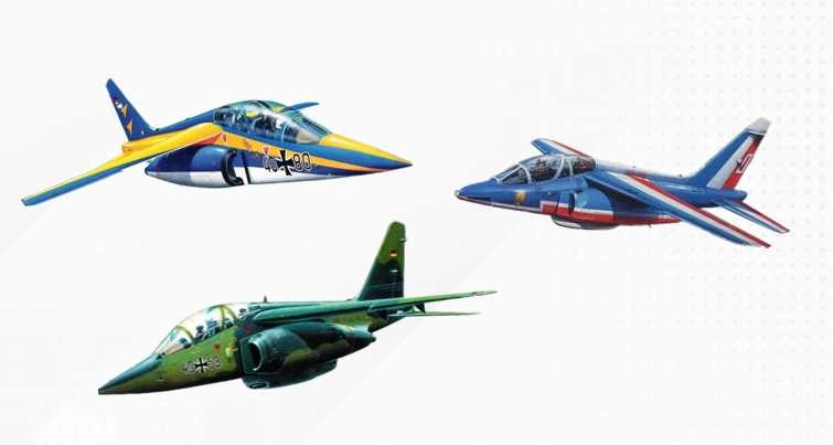 Plastic ModelKit letadla 03810 - 50th Anniversary "Alpha Jet" (1:144)