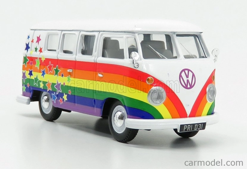 Corgi Volkswagen T1 Minibus Camper Van 1961 - Peace & Love 1:43 Rôzne