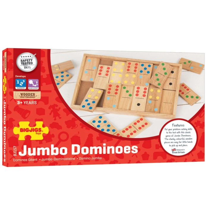 Bigjigs Toys Velké dřevěné domino - poškozený obal