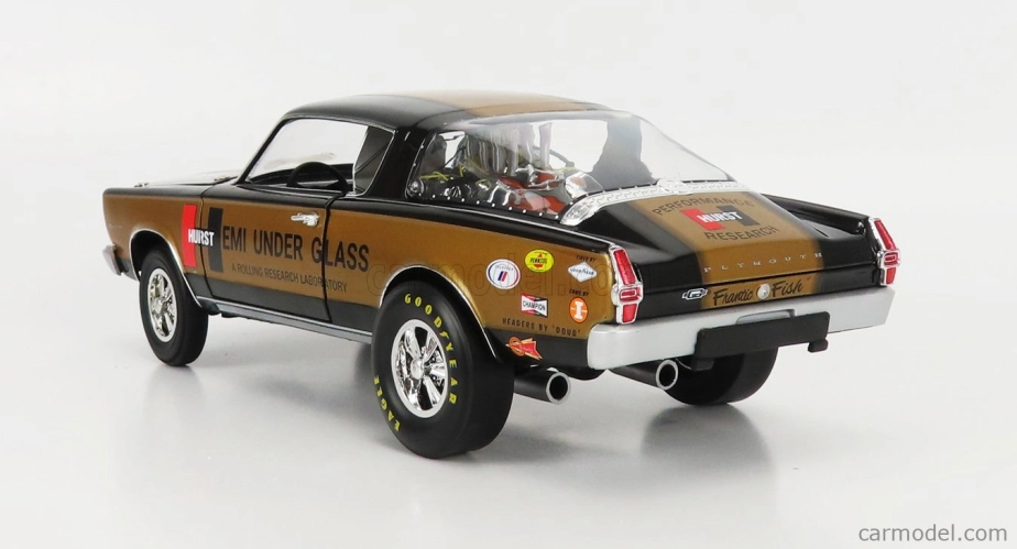 Highway61 Plymouth Barracuda Hemi Under Glass N 0 Coupe 1966 1:18 Black