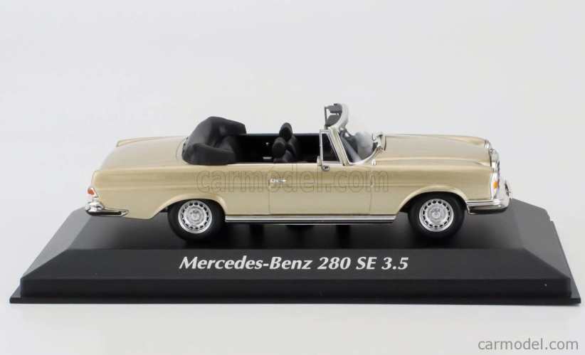 Minichamps Mercedes benz S-class 280se 3.5 (w111) Cabriolet 1970 1:43 Gold Met