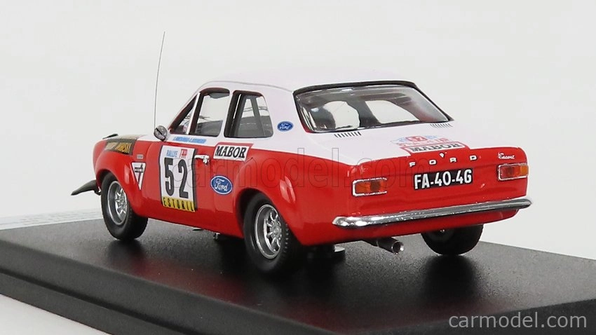 Trofeu Ford england Escort Mki (nočná verzia) N 52 Rally Tap 1974 C.fontainhas - R.seromenho 1:43 Biela červená