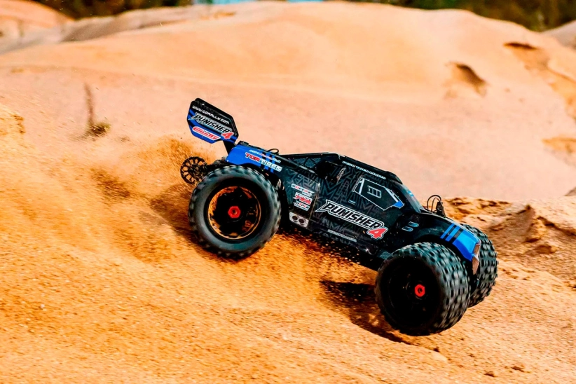 RC auto PUNISHER-4 Monster Truck 4WD 3-4S RTR, modrá