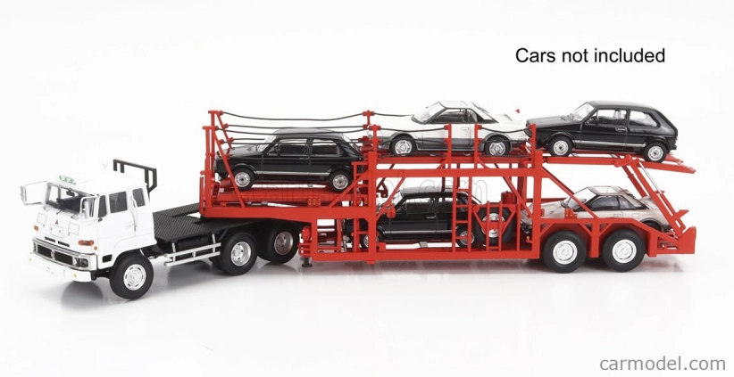 Dd-models Mitsubishi Fuso Fv Truck Car Transporter - Autá nie sú súčasťou balenia 1:64 Červená biela