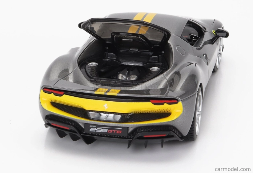 Bburago Ferrari 296 Gtb Assetto Fiorano 2022 1:18 sivo-žltá