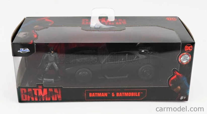 Jada Batman Batmobil s figúrkou 2022 - The Batman Movie 1:32 Matt Black