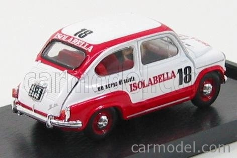 Brumm Fiat 600d - Amaro 18 Isolabella 1960 1:43 Bielo-červená
