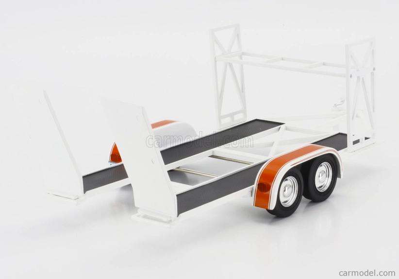 Gmp Accessories Carrello Trasporto Auto 2-assi - Car Transporter Trailer Ycid 1:18 Červená Stříbrná