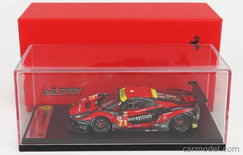 Looksmart Ferrari 488 Gte Evo 3.9l Turbo V8 Team Inception Racing N 71 1:43, červená