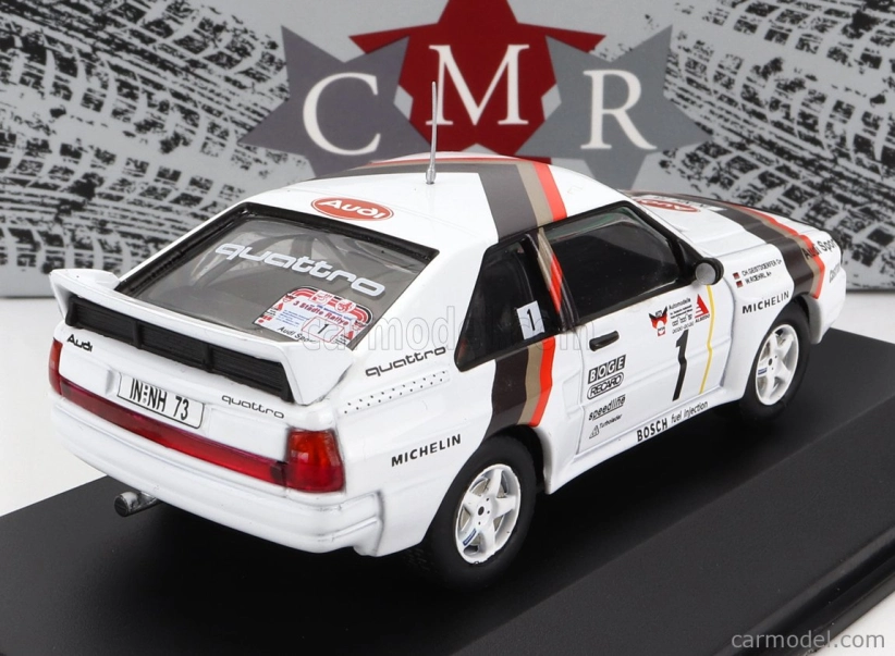 Cmr Audi Quattro Sport N 1 Winner Rally Adac Stadte 1984 W.rohrl - C.geistdorfer 1:43 Bílá