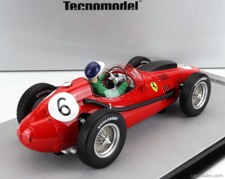 Tecnomodel Ferrari F1 Dino 246 N 6 Marocco Gp Mike Hawthorn (s figúrkou pilota) Majster sveta 1958 1:18 Červená