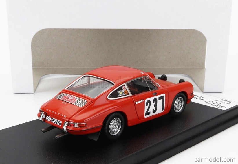 Trofeu Porsche 911 T Coupe N 237 Rally Montecarlo 1968 Ake Andersson - Sven Olof Svedberg 1:43 Orange