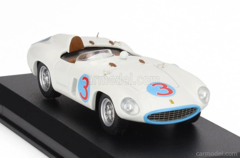 Umelecký model Ferrari 750 Monza Spider S/n.0498 N 3 Winner Road America Elkhart Lake 1955 Phil Hill 1:43 Biela