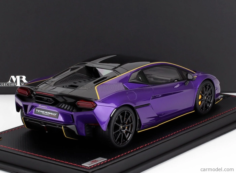Mr-models Lamborghini Temerario Alleggerita Package 2024 - Con Vetrina - With Showcase 1:18 Viola Pasifae - Fialová