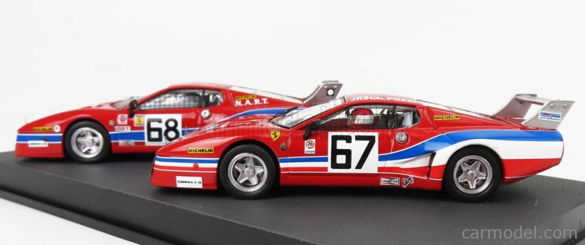 Najlepší model Ferrari Set 2x 512bb Lm Team Jms Pozzi Racing N 67 24h Daytona 1979 C.b.lena - M.leclere - J.c.andruet + 512bb Lm Team N.a.r.t. N 68 24h Daytona 1979 B.tullis - J.p.delaunay - P.bedard 1:43 Red