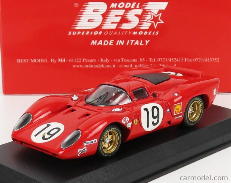 Best-model Ferrari 312p 3.0l V12 Coupe Team Sefac N 19 1:43, červená