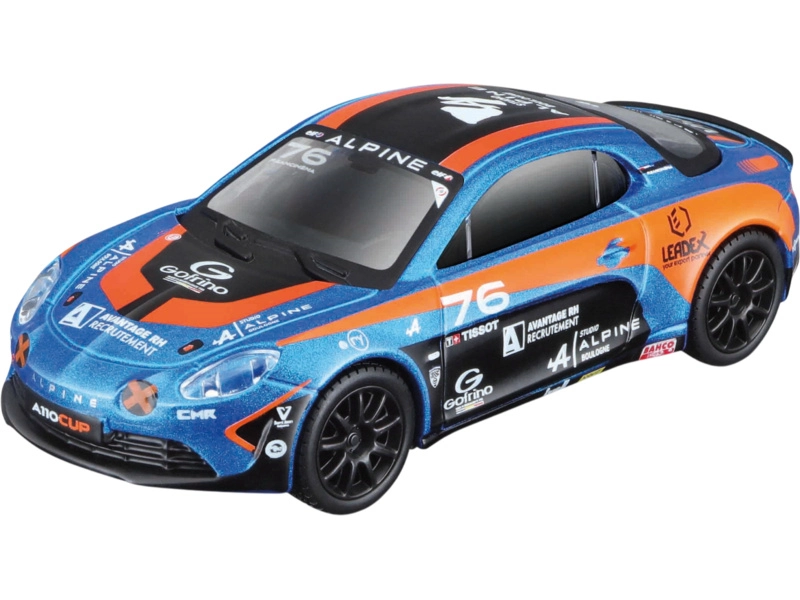 Bburago Renault A110 N 76 Cup 2020 1:43 Modrá Oranžová
