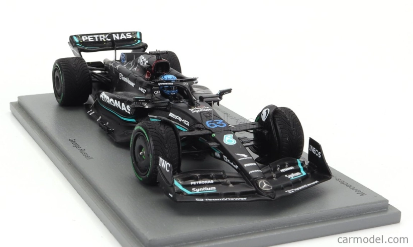 Spark-model Mercedes gp F1 W14 Team Mercedes-amg Petronas Formula One N 63 5th Monaco Gp 2023 George Russel 1:43 Matt Black